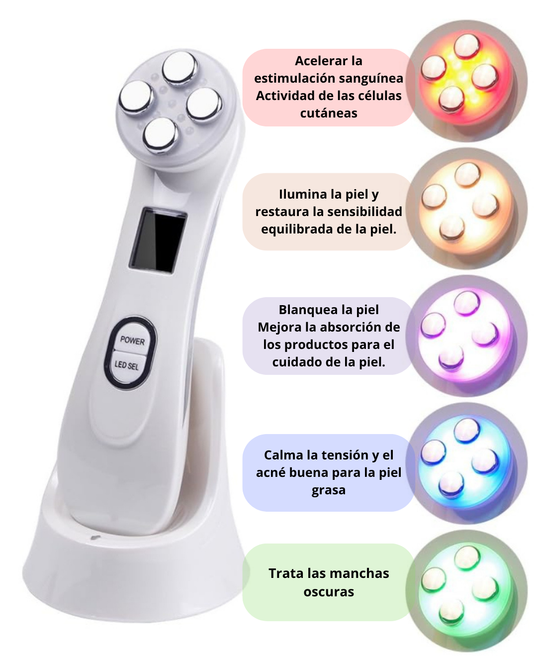 Masajeador facial radiofrecuencia