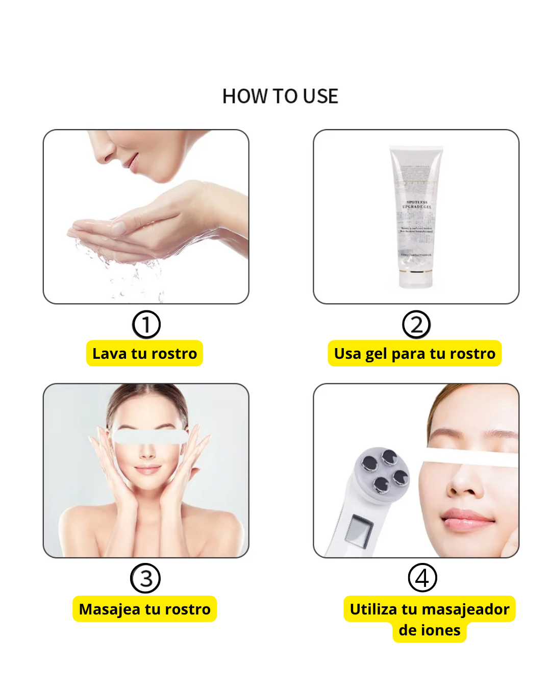 Masajeador facial radiofrecuencia